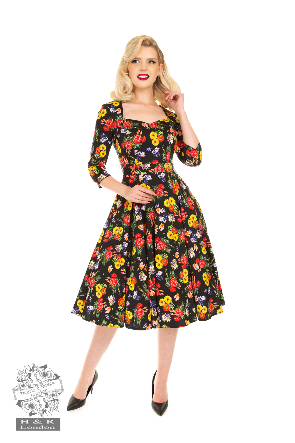 Sarah Floral Swing Dress